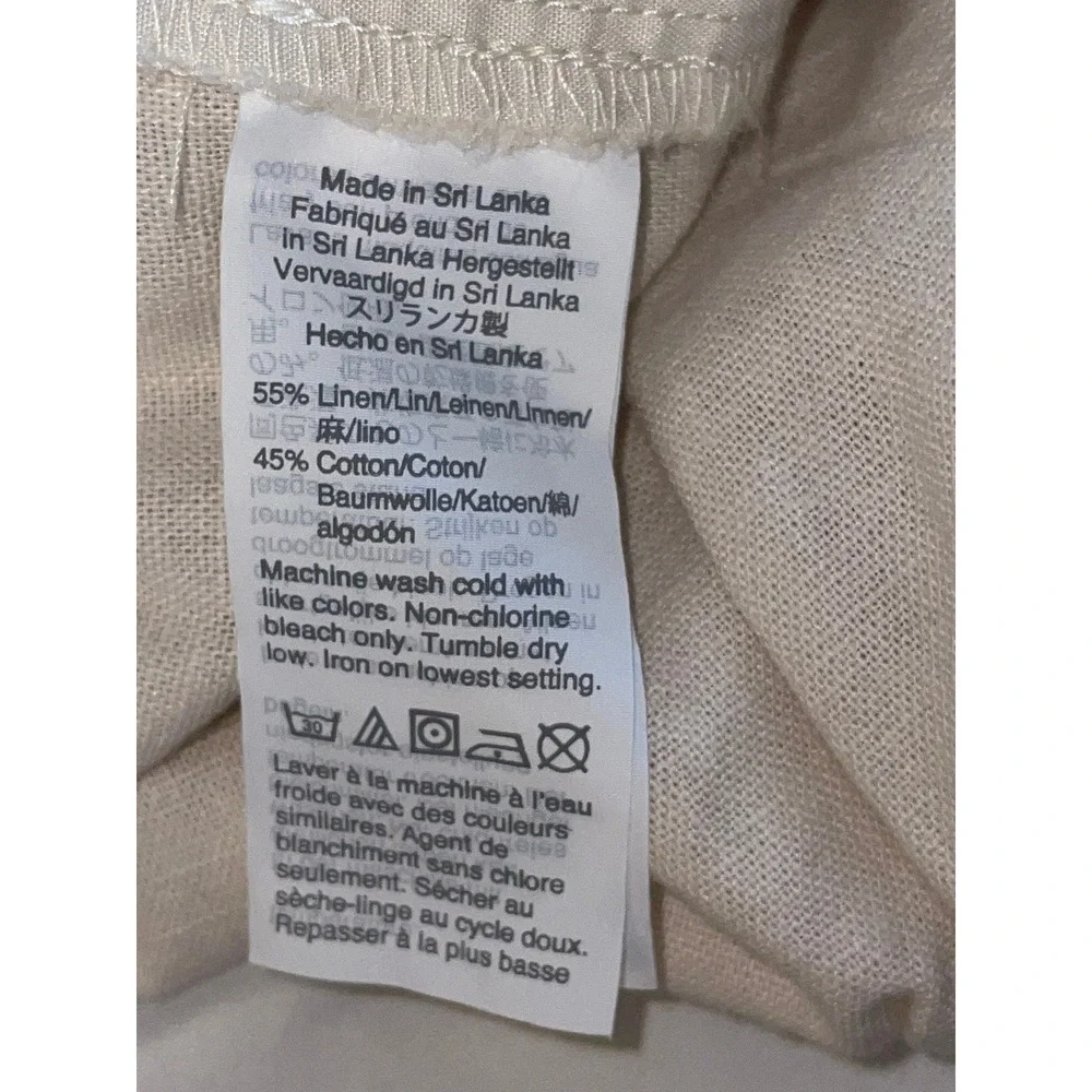 J.Crew Women Oatmeal Beige Linen Blend Tie Waist Shorts L6873 Size 4